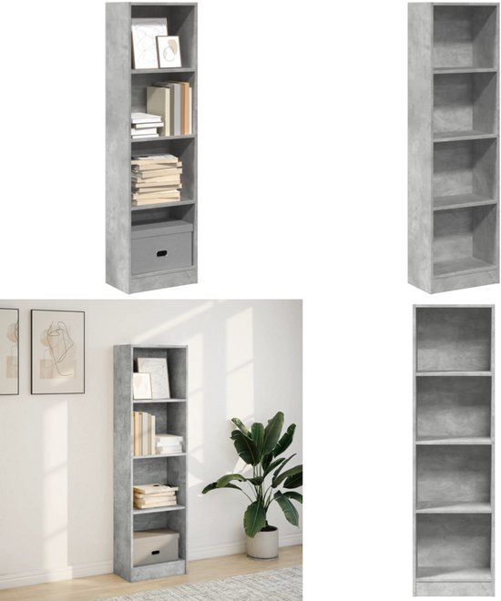 vidaXL Boekenkast 82,5x30,5x80 cm bewerkt hout sonoma eikenkleurig