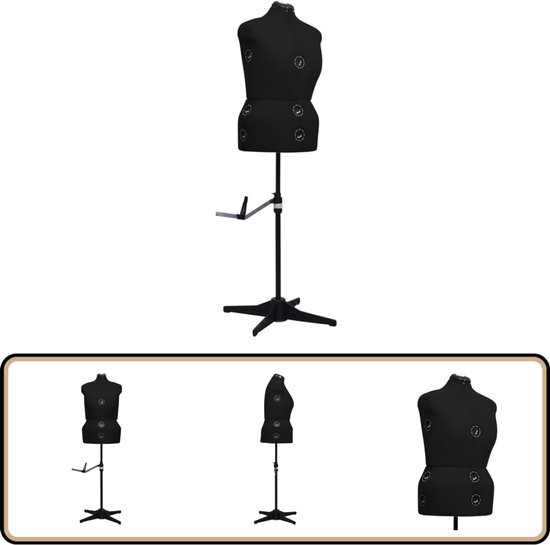 vidaXL Vrouwen torso etalagepop zwart/wit