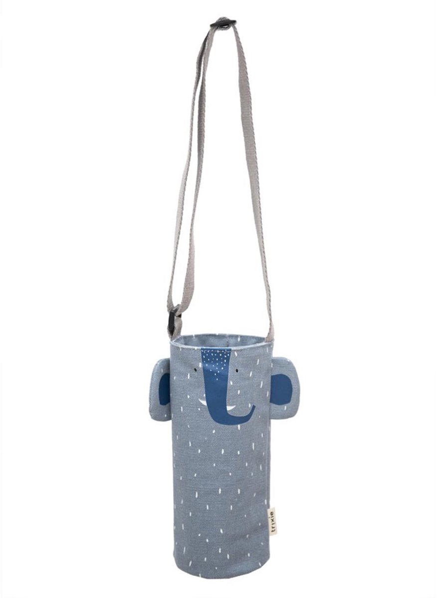 Trixie Drinkfleshouder - Mrs. Elephant - Thermische Fleshouder - Voor 350 & 500 ML Drinkfles - Blauw - Olifant