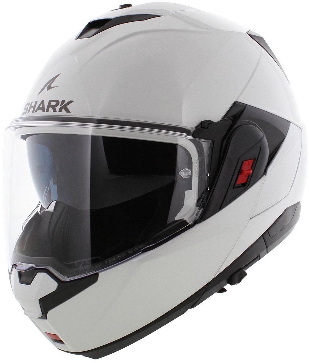 Shark Oxo helm solid glans wit XL - systeemhelm motorhelm