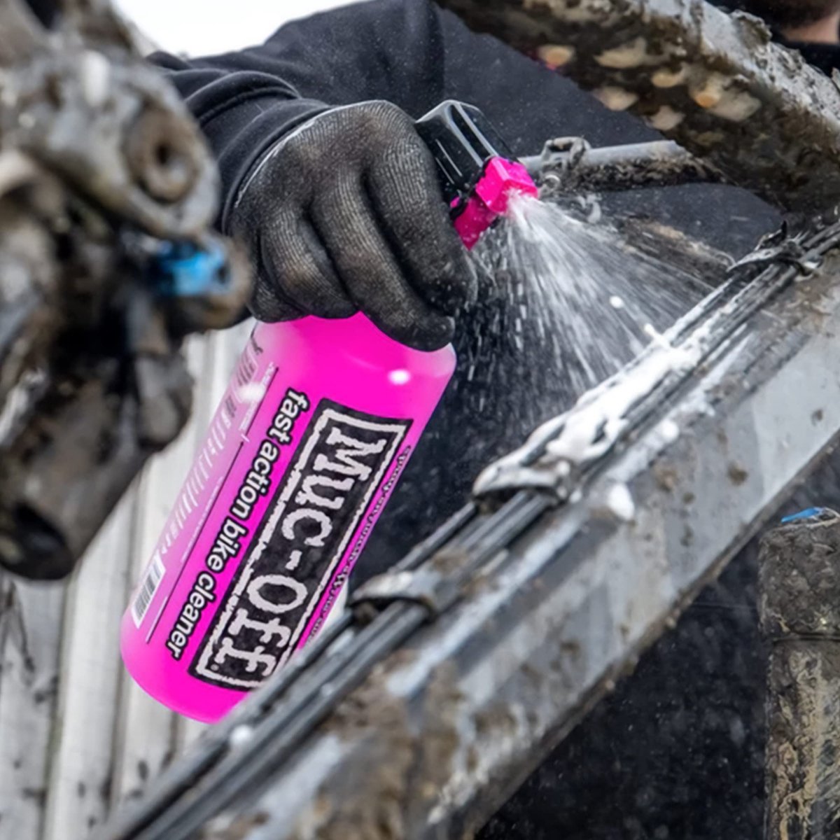 Muc-Off Nano-Tech Bike Cleaner, 1 liter, biologisch afbreekbare fietsreiniging en fietsontvetterspray, Fast-Action Bike Wash voor MTB, weg, grind, eBikes, zwart