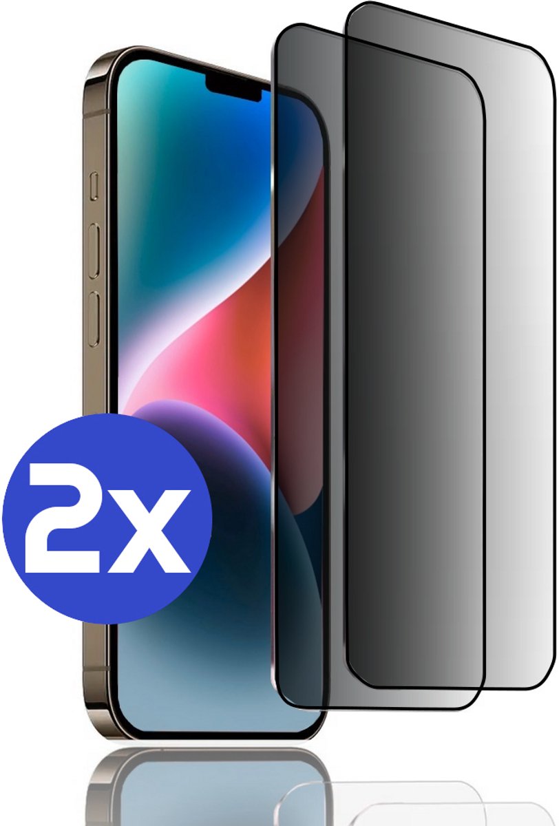 ArmorDrop Privacy Screenprotector Geschikt Voor iPhone 14 - Gehard Glas - 2 Stuks