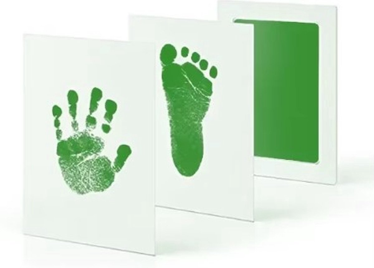 Goedkoopste Jumada's - Baby voet en handafdruk - inktpad - groen