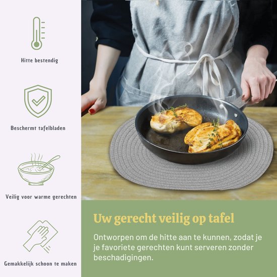 Napperons de Sophie Nordinn® - Set (4 pièces) en Katoen - 43 cm x 34 cm