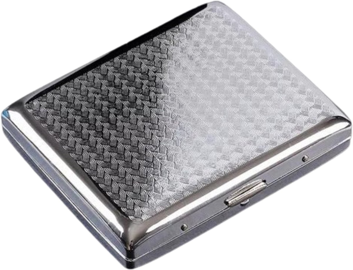Knaak Luxe Sigarettenhouder - Sigaretten Box 1 - Koker Metaal - Zilver - Geschikt voor 20 Sigaretten
