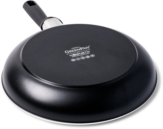 GreenPan Memphis Koekenpan 20cm - PFAS-vrije antikleeflaag – Koekenpan inductie - Keramische koekenpan – Ovenbestendig tot 160°C – Koudgrepen - Zonder deksel – Zwart