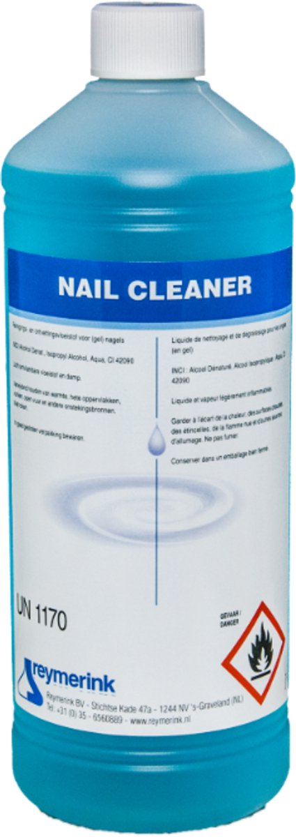 Reymerink - Nail Cleaner 1000ml | Desinfectie voor PMU, Tattoo, Beauty, Styliste, Kapper Studio & Laser Salon Huisarts Tandarts Praktijk | Laserkliniek | Desinfectiemiddel | Desinfectiespray | Pure Alcohol | Tatoeage Praktijk Schoonmaak