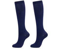 Compressiekousen - Steunkousen - 1 paar - Vrouw - Donkerblauw - Maat S/M