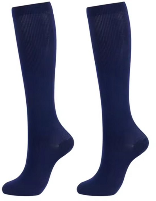 Compressiekousen - Steunkousen - 1 paar - Vrouw - Donkerblauw - Maat S/M