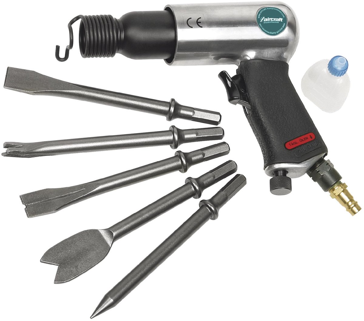 Pneumatische hakhamerset + 5 beitels Aircraft MHU