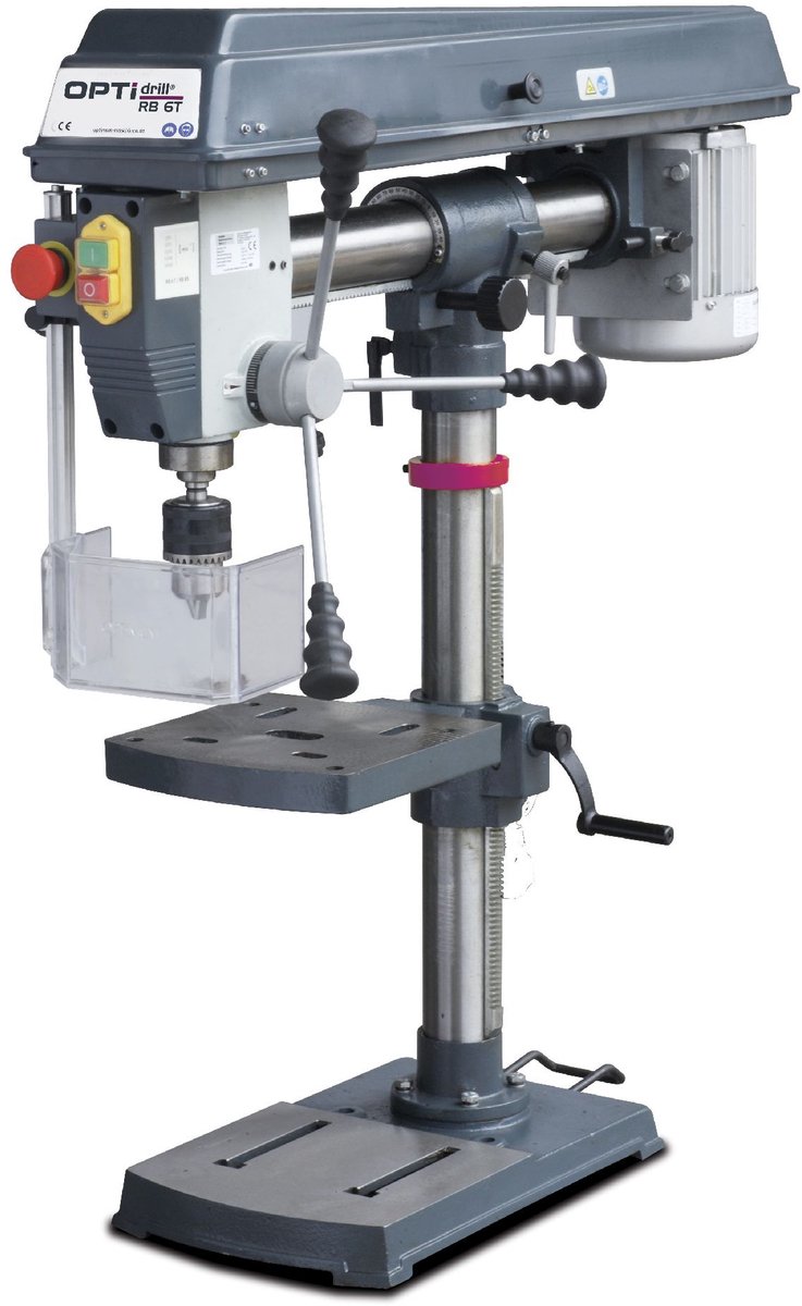 Radiaalboormachine tafelmodel boren tot ø 16 mm MK2 750W 230V uitlading 115-430 mm Optidrill RB6T