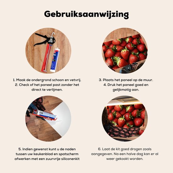 Crédence de Cuisinière en Aluminium 100x65 cm - Fraise - Fruit - Rouge - Écran Pare-éclaboussures pour Plaque de Cuisson - Protection Murale