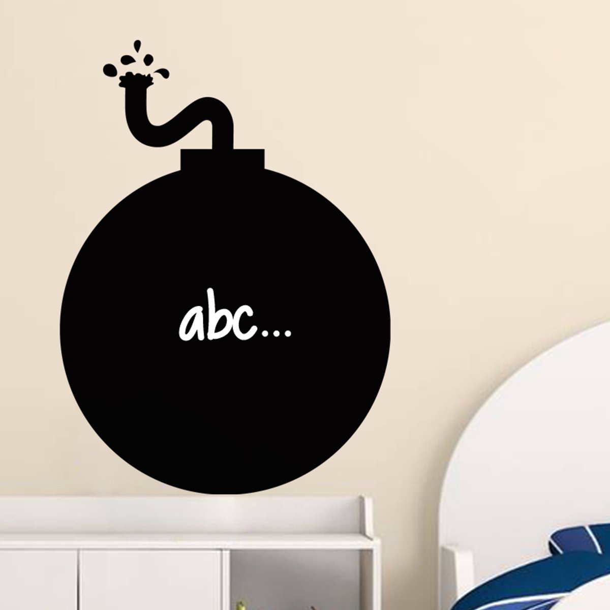 Ambiance Sticker Schoolbordsticker - uitwisbare zelfklevende muurstickers - BOMB DESIGN - 75x55cm Multi color