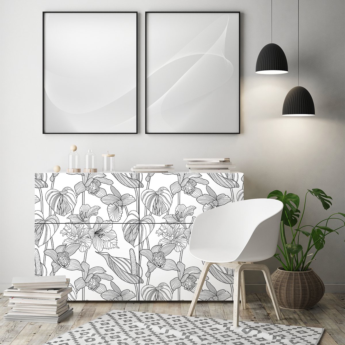 Ambiance Sticker Tropische meubelsticker zakapa 40 x 60 cm Multi color