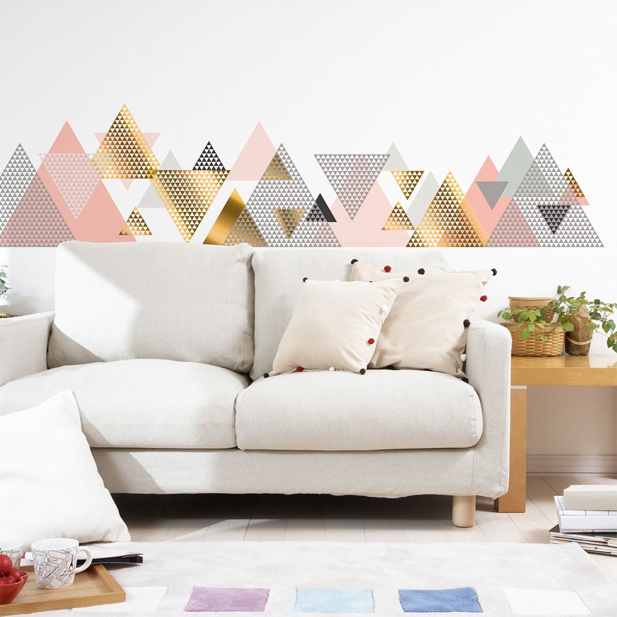 Ambiance Sticker Muurstickers - Decoratie voor slaapkamer/woonkamer - Gigantische muursticker van het Oeralgebergte - 40x60cm Multi color