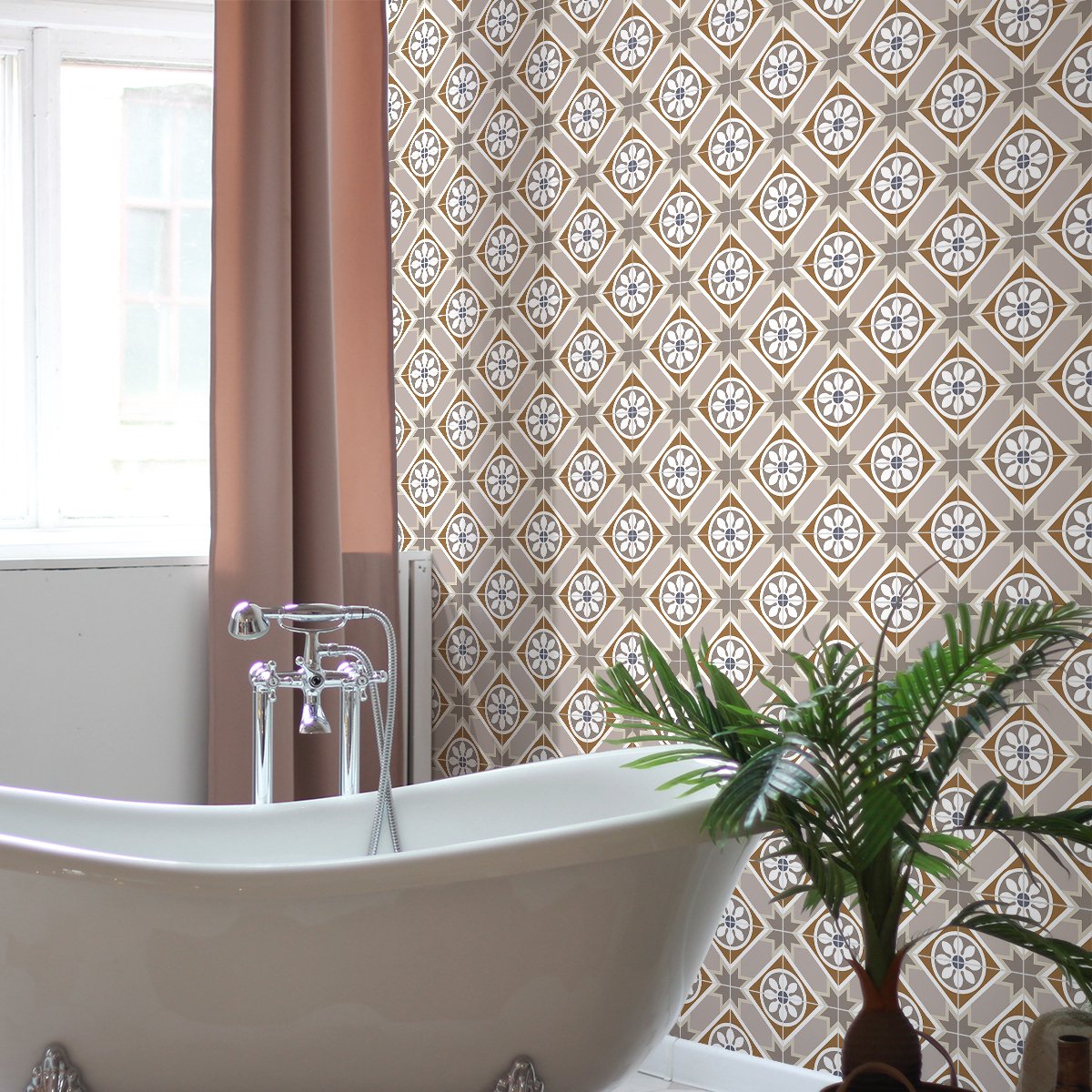 Ambiance Sticker Zelfklevende muurstickers voor tegels, keuken en badkamer - 60 AZULEJOS GUIPUSCOA CEMENT TEGELSTICKERS - 60 stickers 10x10cm Multi color