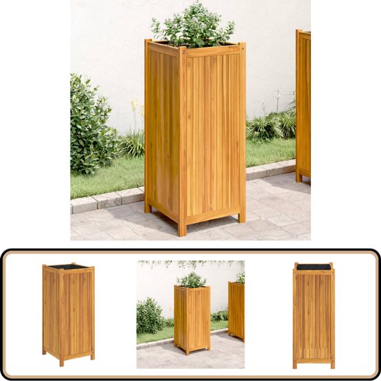 vidaXL Plantenbak met voering 54x31x75 cm massief