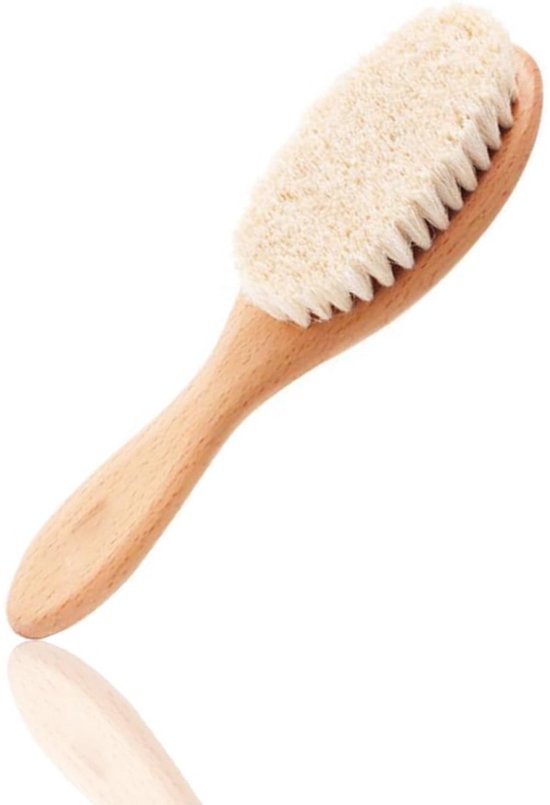 1-Pack - Houten Shampoo Borstel - Rechthoekige Houten Handvat Vintage Vet Haar Borstel - Antislip Borstel Mannen en Vrouwen Vet Haar Reinigingsgereedschap