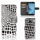 Geschikt voor Samsung Galaxy A30 Telefoonhoesje met Pasjes Slangenprint