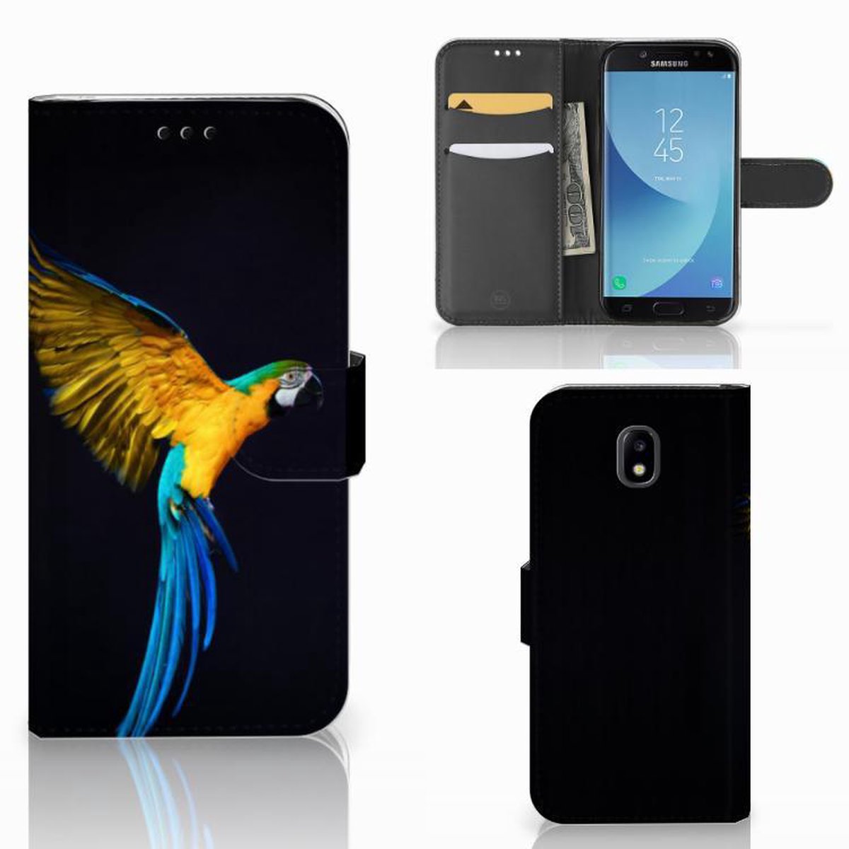 Samsung Galaxy A30 Telefoonhoesje met Pasjes Papegaai