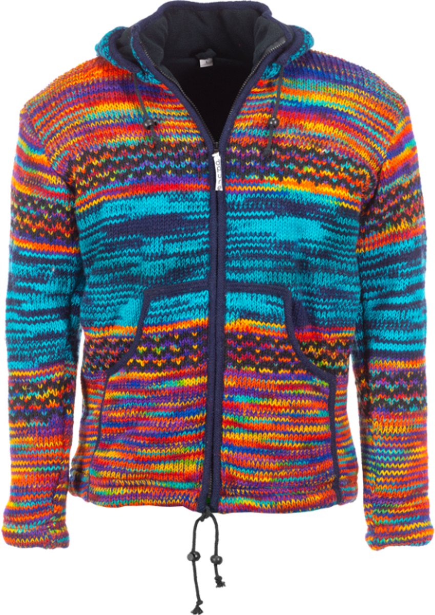Pure Wool Damesvest Lenny WJK-2320 - Multi Blauw - S