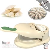 IBBO Shop - 2-in-1 boldelmachine - handmatige deegpers - deegmachine - deegverpakking - Dumpling Maker - Ravioli Maker - Pastei Maker - Beige