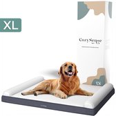 CozySense® – Hondenkussen - Orthopedisch Hondenkussen - 100 X 70 Cm – Maat XL - 30 Dagen Uitproberen - Waterdicht – Ergonomische Comfort en Gewrichtsondersteuning - Geschikt Als Benchkussen & Hondenbed - Wit