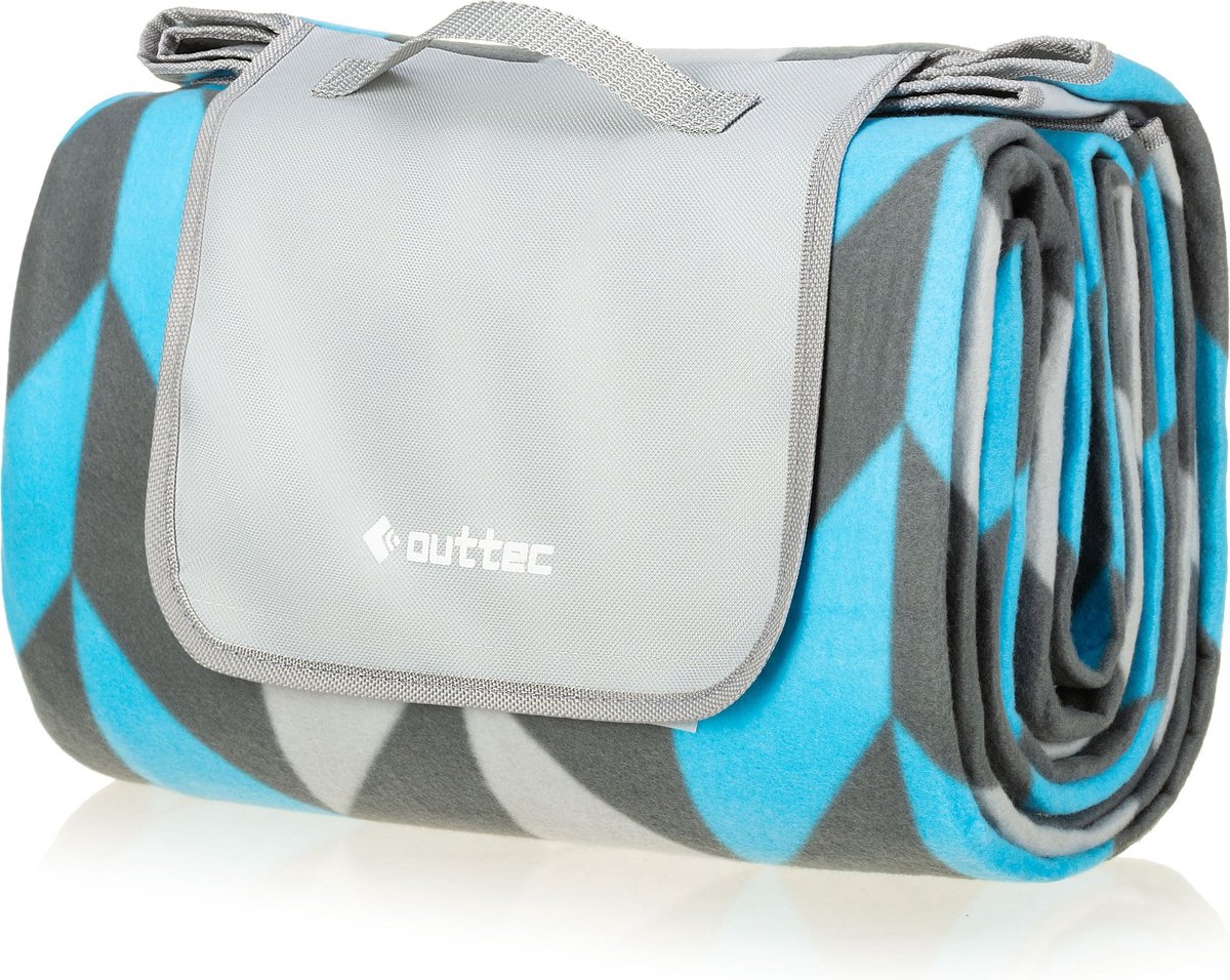 Outtec® XXL Picknickdeken - Strandmat - Zomerdeken - Camping Deken - Picknickkleden - Stranddeken - 200 x 200 cm - Waterdicht en Geisoleerd - Outdoor, Strand, Picknick, Camping