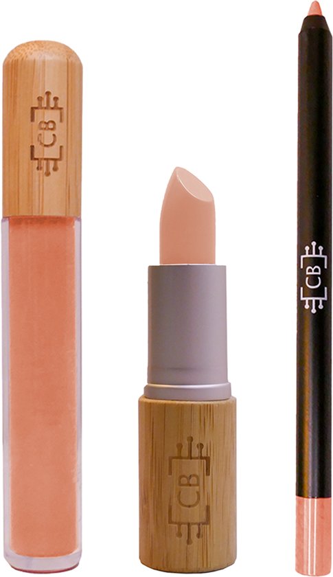 Cosm.Ethics Bar Lipstick Set Glossy - Nude - Duurzaam vegan