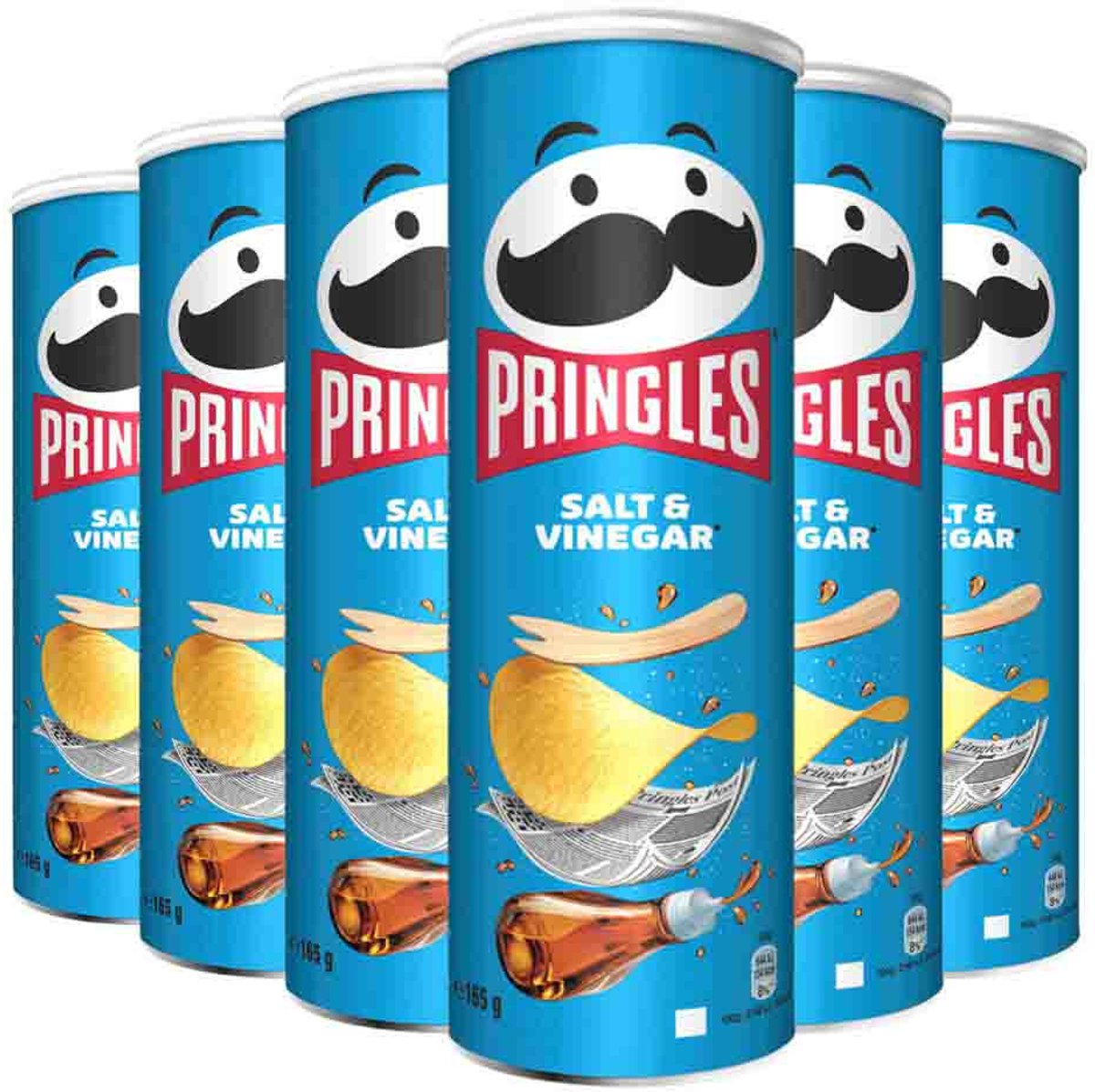 Pringles Salt & Vinegar - 6 stuks - 165 gram