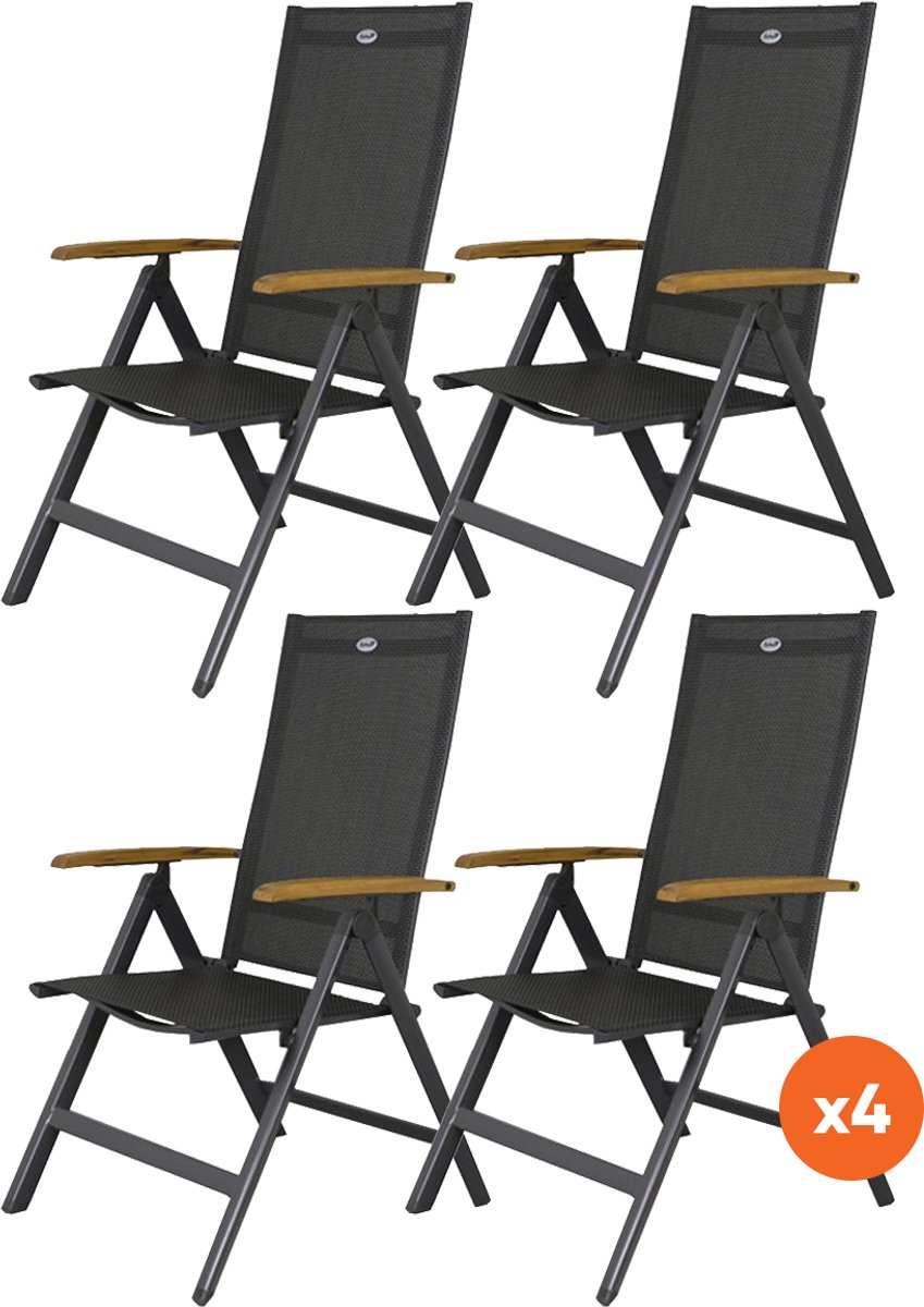 Set van 4 - Hartman Napoli verstelbare stoel - Teak