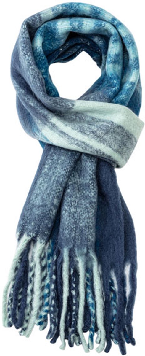 Milanoro - Heerlijk zachte damessjaal voor een stijlvolle winter - Blauw - 1 sjaal