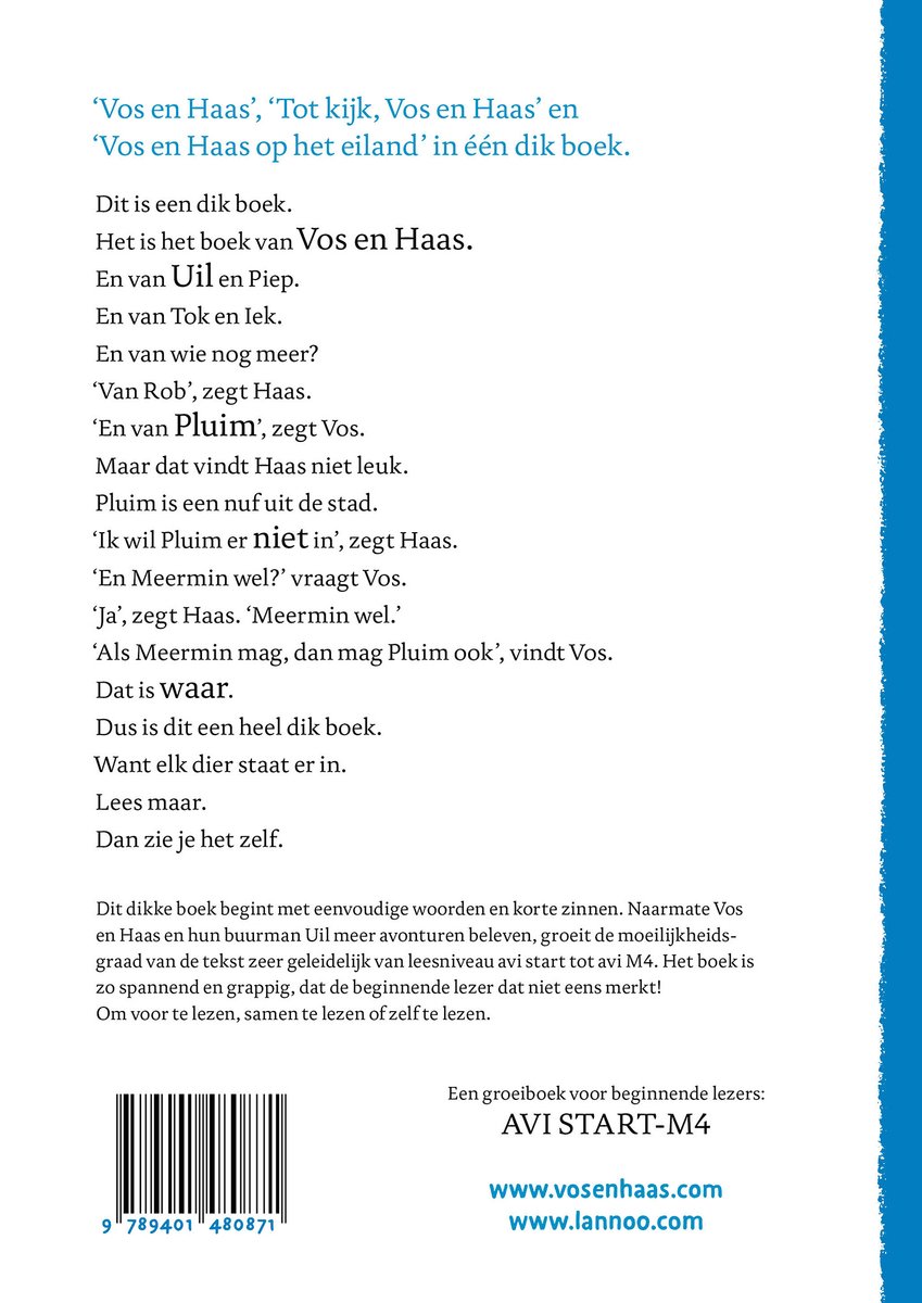 Vos en Haas - Het dikke boek van Vos en Haas - back cover