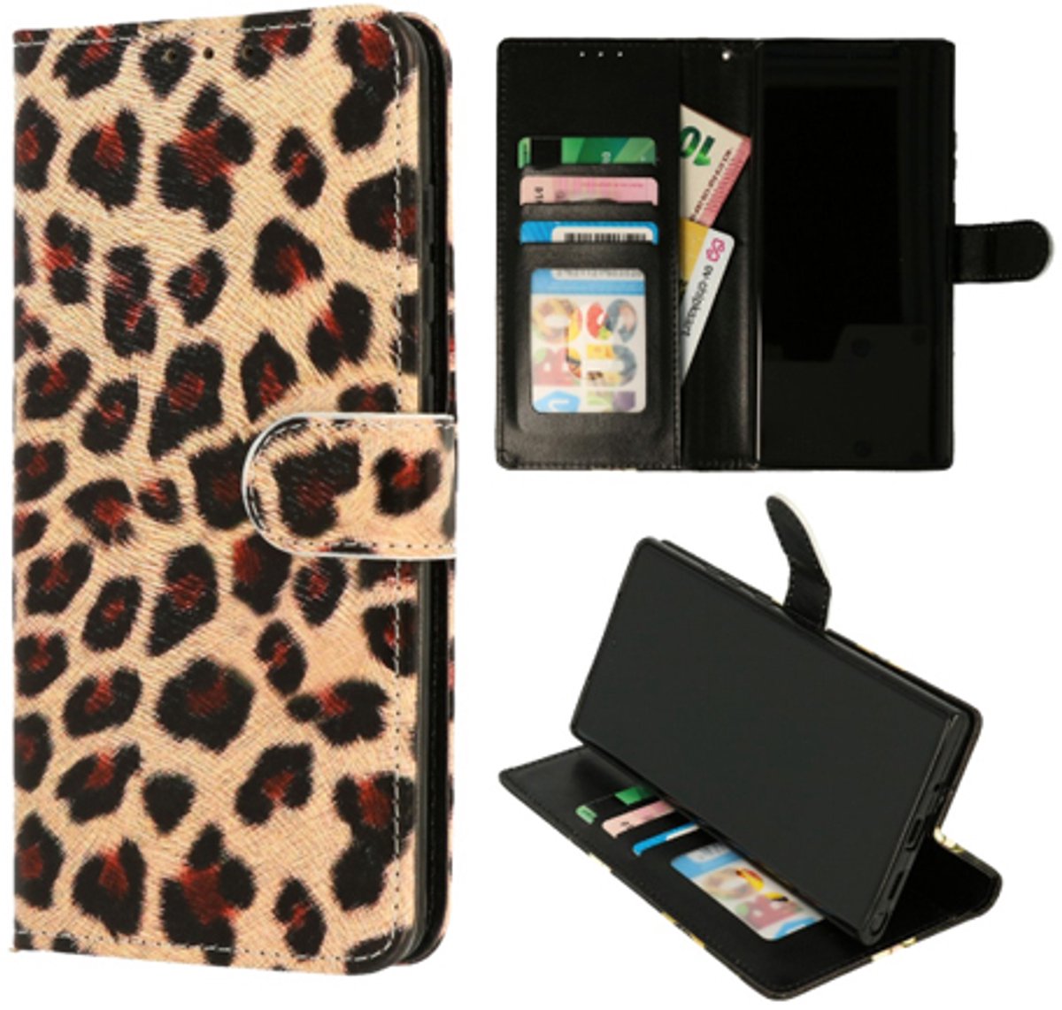 Geschikt voor Oppo A77 5G - Book Case - Tijger Printje - Telefoonhoesje - Ruimte voor 3 pasjes