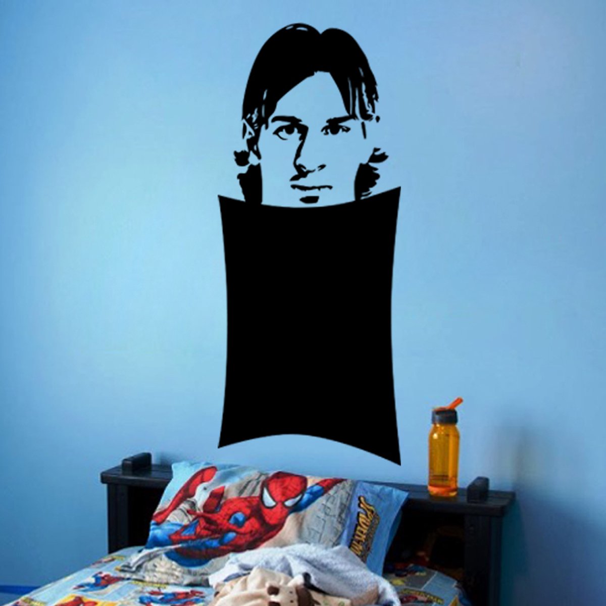 Ambiance Sticker Schoolbordsticker - uitwisbare zelfklevende muurstickers - LIONEL MESSI - 115x50cm Multi color