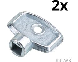 ESTARK® Ontluchtingssleutel verwarming - Set van 2 stuks - Ontluchtingssleutel - Ontluchtingssleutel voor radiator - Lucht - Verwarming - Luchtverwijderaar - Ontluchtingsset - Installateurs Ontluchtingssleutel Voor Radiator - Radiator Ontluchten
