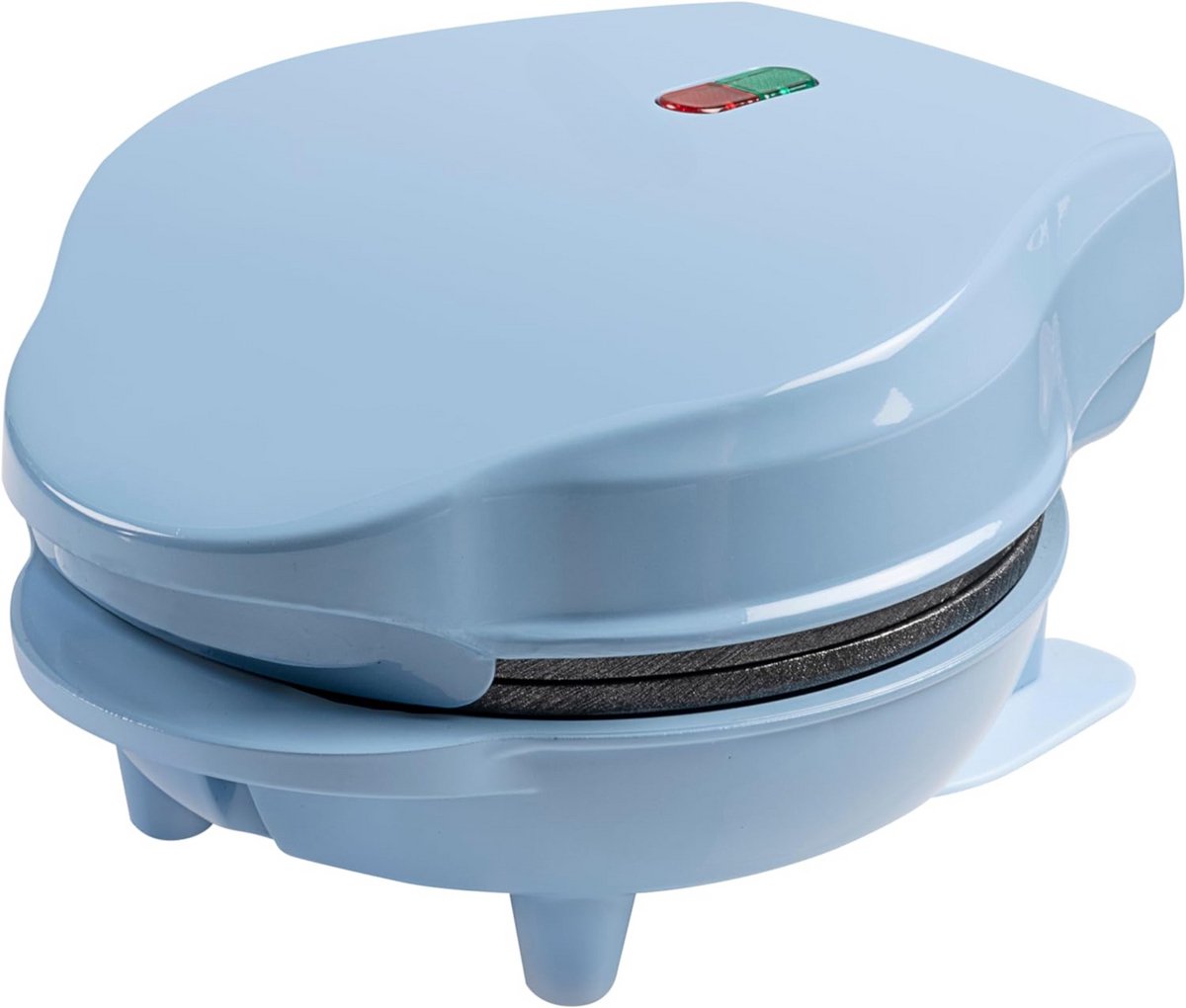 Mini Wafelijzer - 550W - Antiaanbaklaag - Makkelijk Schoon te Maken - Blauw