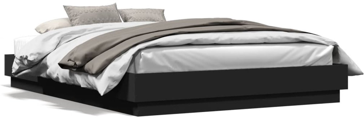 GranMaison Vloerbed – Laag Bedframe – Minimalistisch Design – Stevig en Comfortabel – Geschikt voor Elke Slaapkamer - 160 x 200 cm (B x L) - Zwart