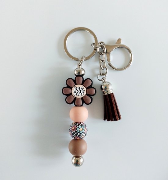 Tulp sleutelhanger met uw tekst of logo - kleuren in mix