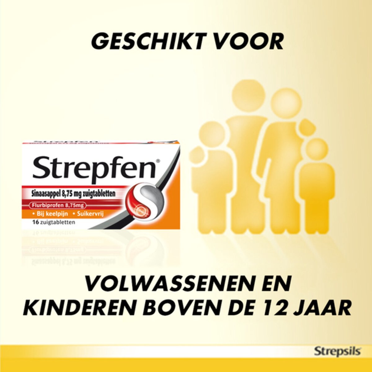 Goedkoopste Strepfen Sinaasappel Suikervrij - 1 x 16 zuigtabletten