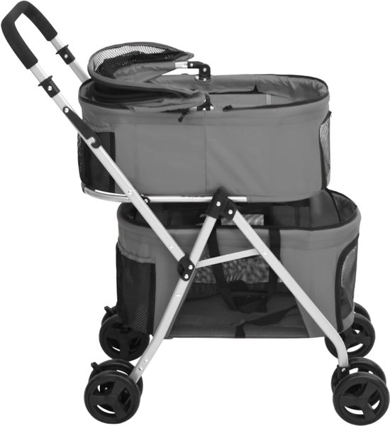 YACHTICON Hondentrolley om op te vouwen, hondenbuggy, hondenwagen, rood