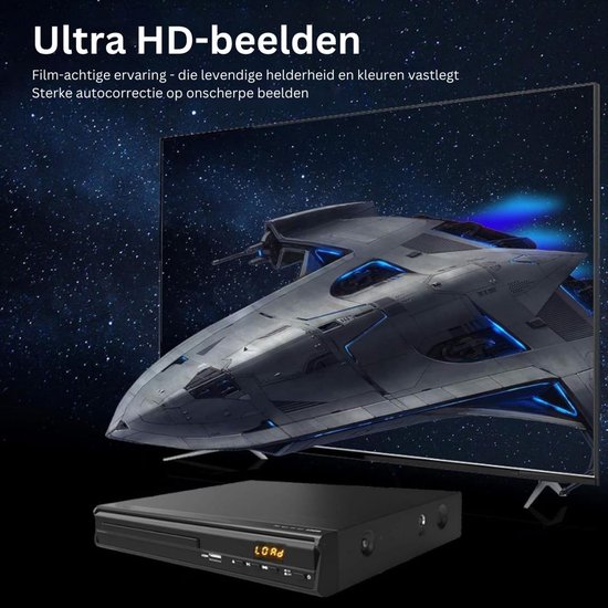 VELTRR® DVD Speler met HDMI - Blu Ray Spelers - Externe DVVD Speler - Zwart van VELTRR — afbeelding 5