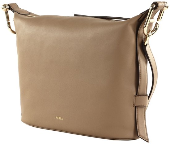 FURLA Cuir Sac à épaule Nuvola Hobo Greige Taupe