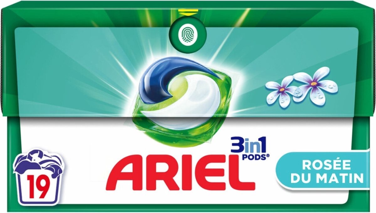 Goedkoopste Ariel Original - Ochtenddauw - Wasmiddelcapsules - 3in1 Pods - Witte en Gekleurde Was - 19 Wasbeurten