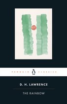De kaft van Penguin Classics' The Rainbow, met een abstracte groene H en een oranje cirkel.