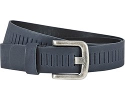 Houtkamp Leren Geperforeerde Werkriem - Ergonomische Werkbroek Riem - Workwear - Bedrijfskleding Riem - Leer - Blauw - Lengte totaal 105 cm / Riemmaat 85