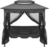Bol.com vidaXL Schommelbank Antraciet 220x160x240 cm Schommelbank - Tuinset - Buitenschrijnwerk - Lounge Set - Loungebank aanbieding