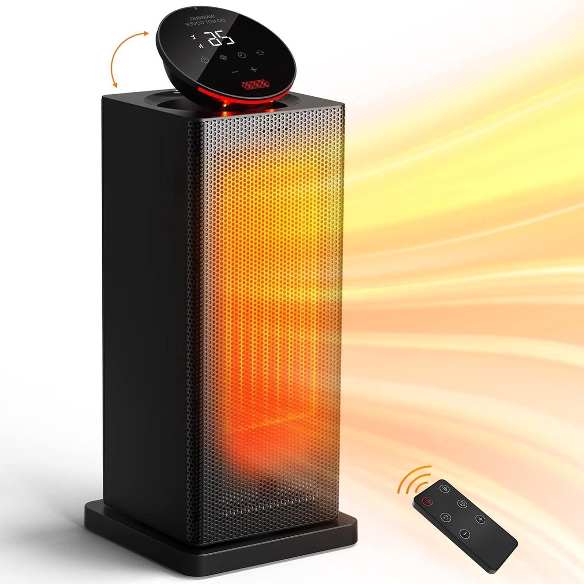 2000 W ECO Keramische Ventilatorkachel - Laag Energieverbruik - 90° Oscillatie - Afstandsbediening - 24H Timer - 3 Temperatuurinstellingen