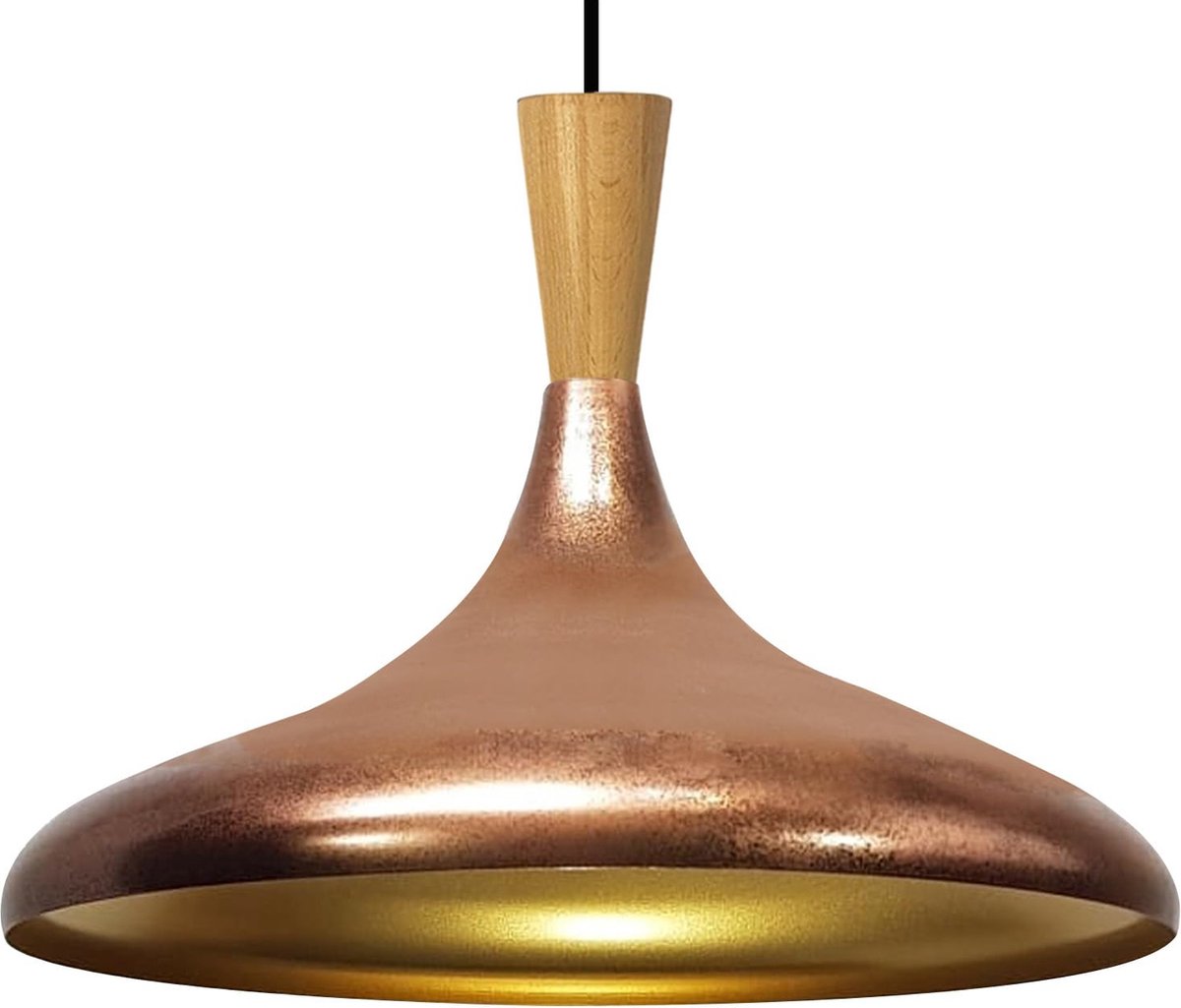 Bamyum Champion Træ Hanger, 35 cm Hanglamp Metaal E27 , Scandinavische Koperkleur Hanglamp