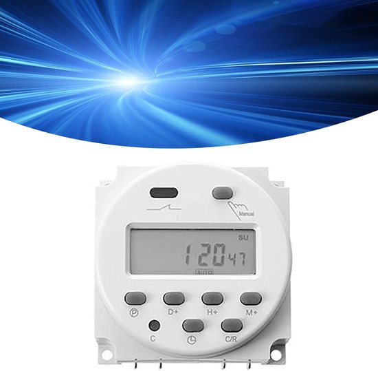 Microcomputer Tijdschakelaar DC 12V Digitale Timer met 4 Kabels LCD
